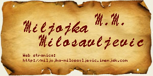 Miljojka Milosavljević vizit kartica